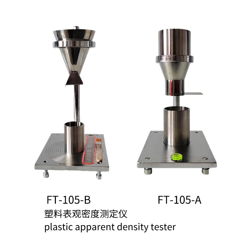 Apparent density and fluidity of plastics